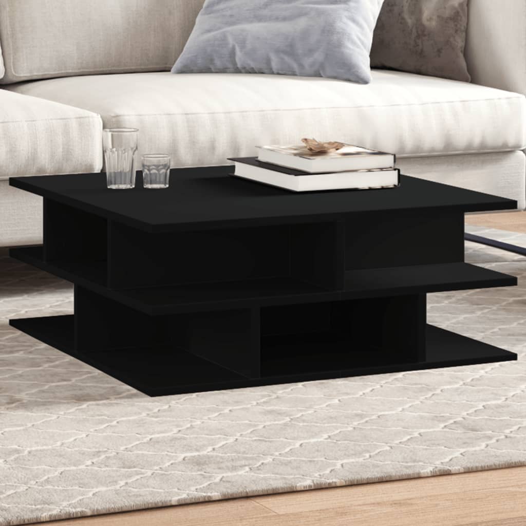 Salongbord Svart 70X70X29 Cm Konstruert Tre