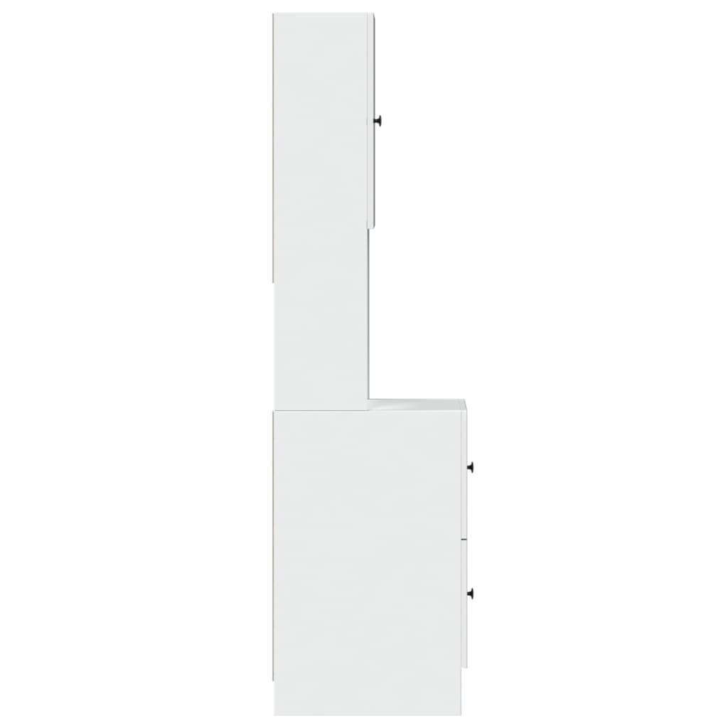 Kjøkkenskap Hvit 35X50X180 Cm Konstruert Tre