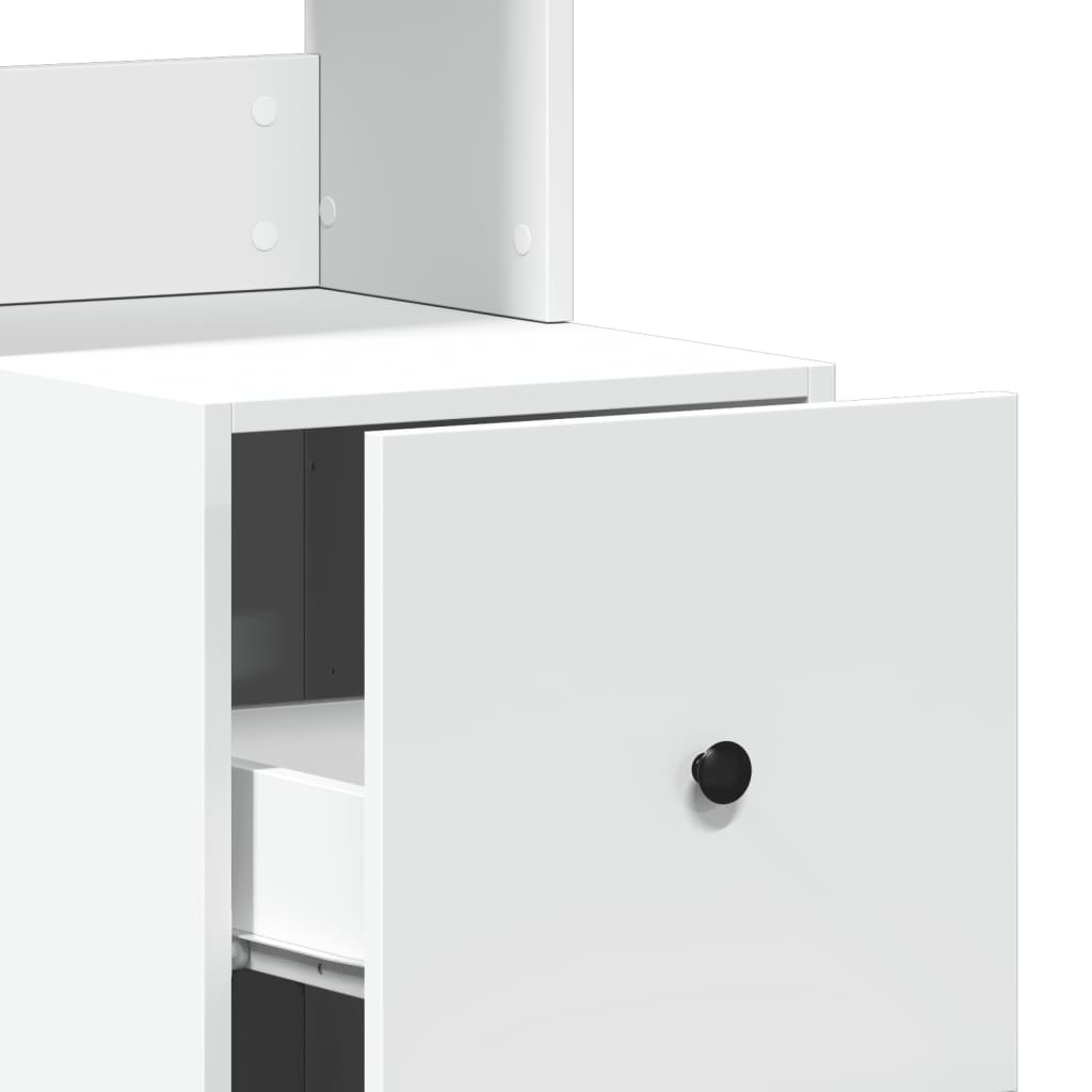 Kjøkkenskap Hvit 35X50X180 Cm Konstruert Tre