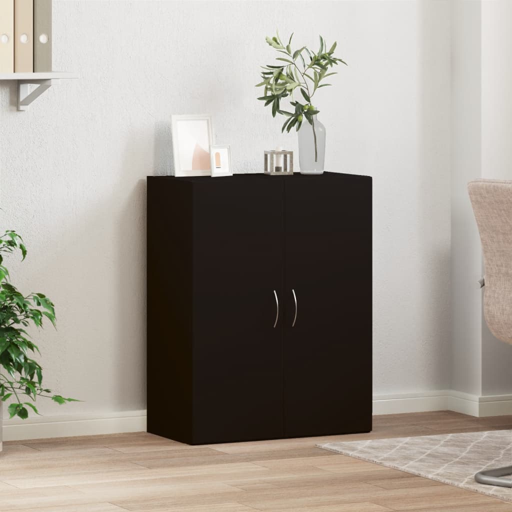 Arkivskap Svart 60X32X77,5 Cm Konstruert Tre
