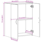 Arkivskap Svart 60X32X77,5 Cm Konstruert Tre