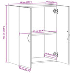 Arkivskap Sonoma Eik 60X32X77,5 Cm Konstruert Tre