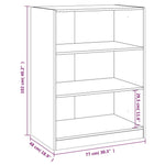 Garderobe Svart 77X48X102 Cm Konstruert Tre
