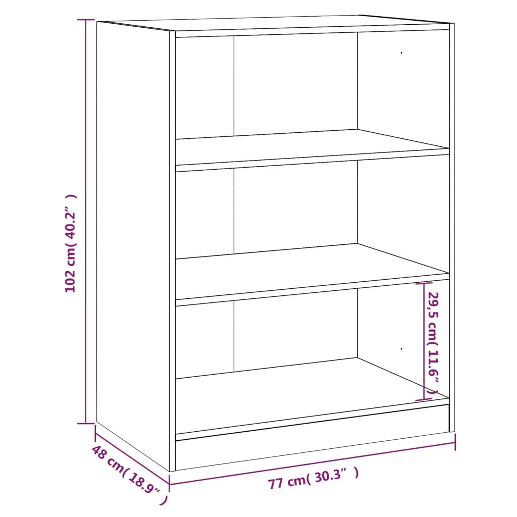 Garderobe Betonggrå 77X48X102 Cm Konstruert Tre