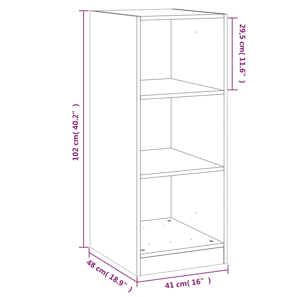 Garderobe Svart 48X41X102 Cm Konstruert Tre