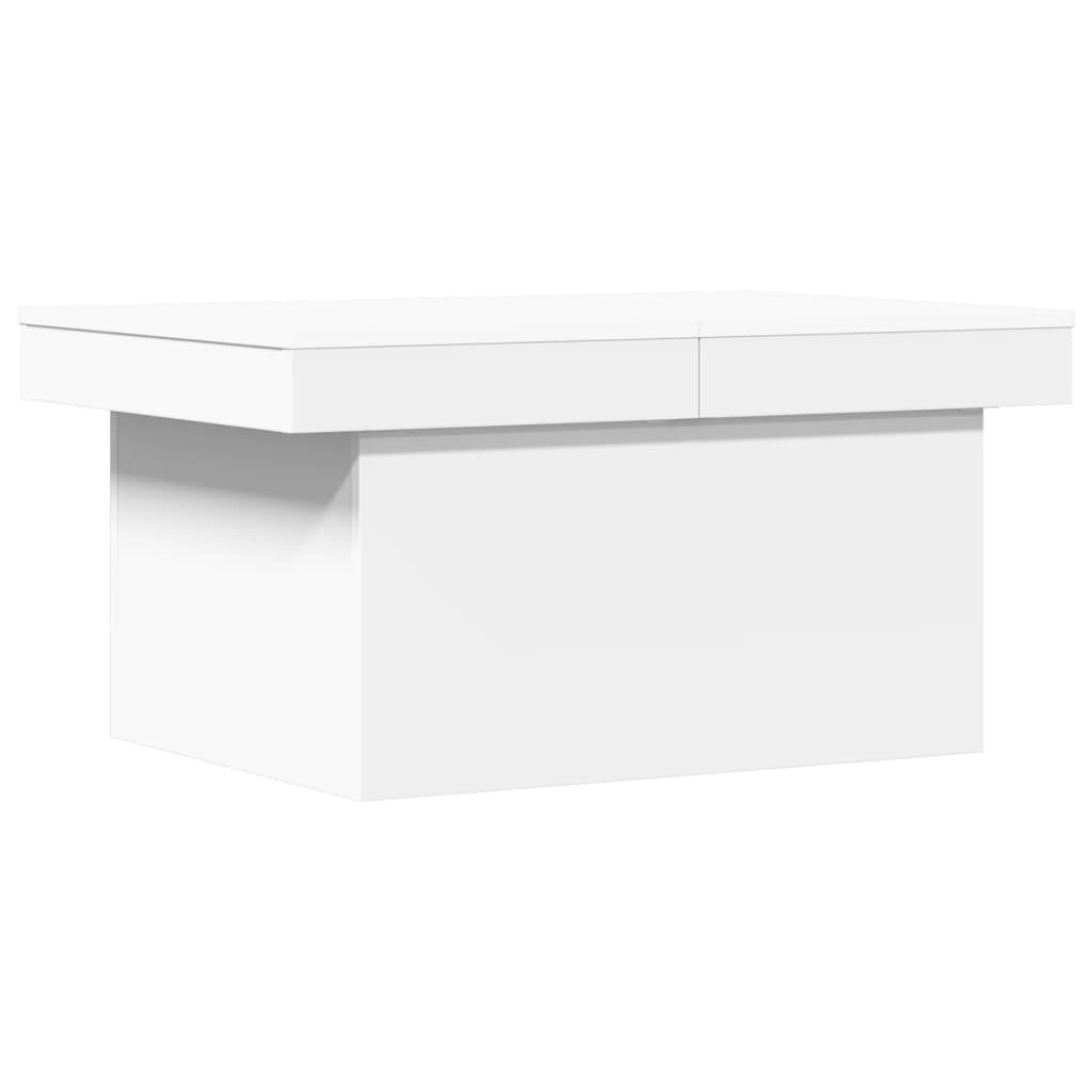 Salongbord Hvit 80X55X40 Cm Konstruert Tre