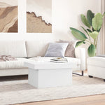 Salongbord Hvit 80X55X40 Cm Konstruert Tre