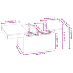 Salongbord Hvit 80X55X40 Cm Konstruert Tre