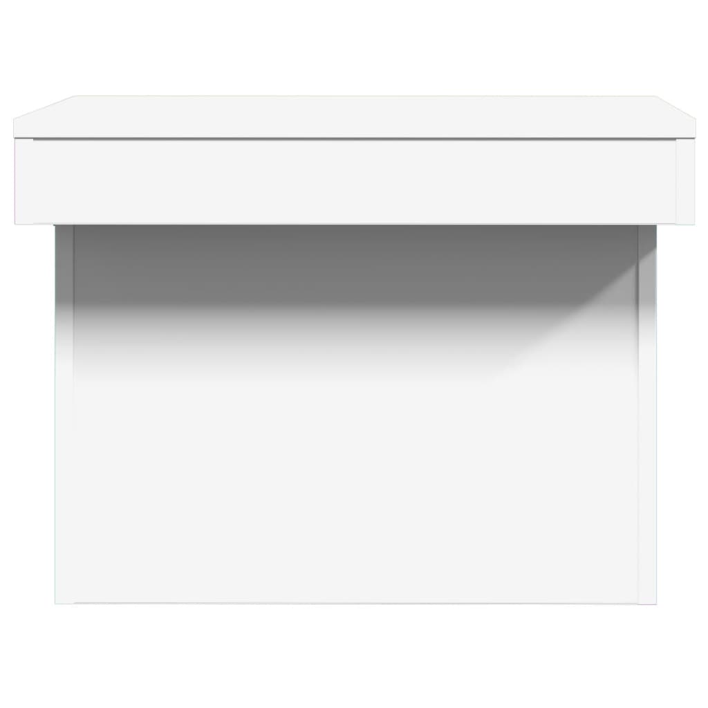 Salongbord Hvit 80X55X40 Cm Konstruert Tre