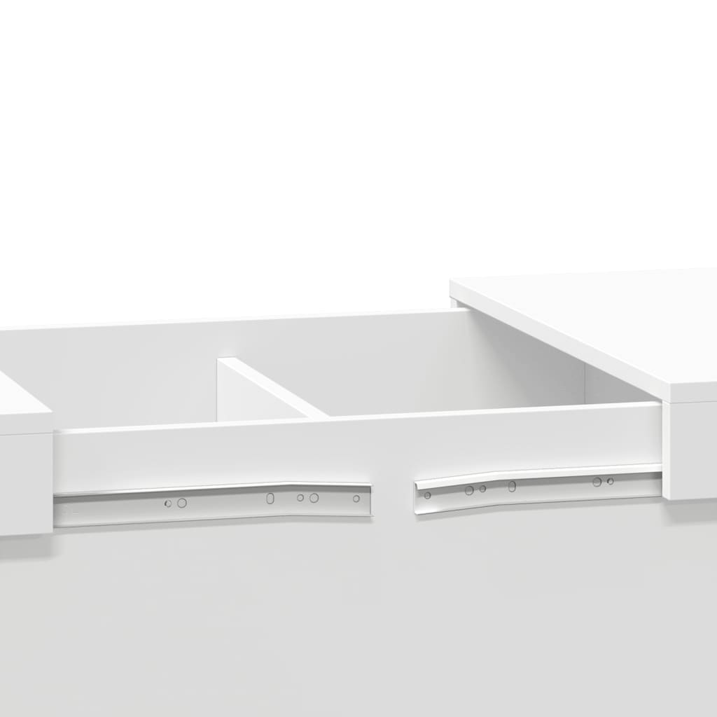 Salongbord Hvit 80X55X40 Cm Konstruert Tre