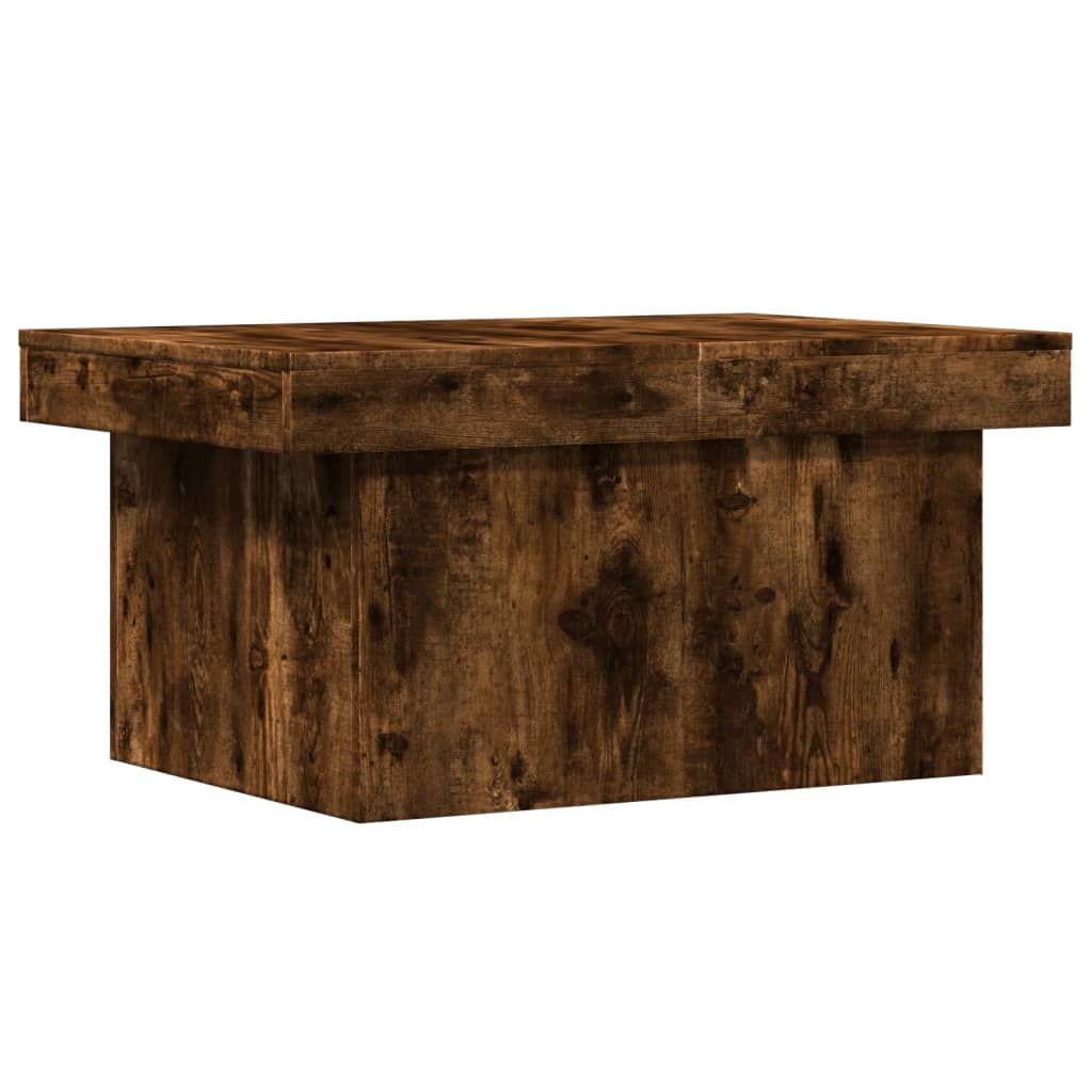 Salongbord Røkt Eik 80X55X40 Cm Konstruert Tre