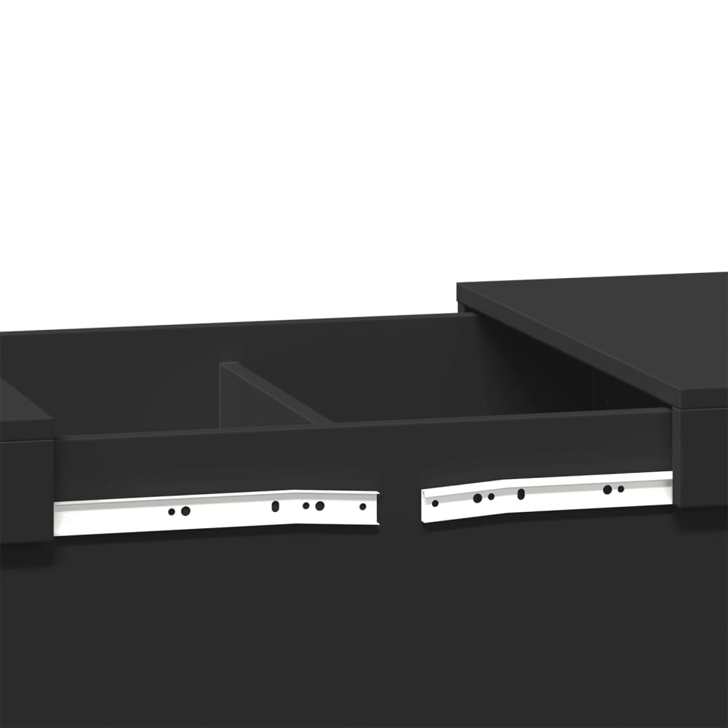 Salongbord Svart 100X55X40 Cm Konstruert Tre
