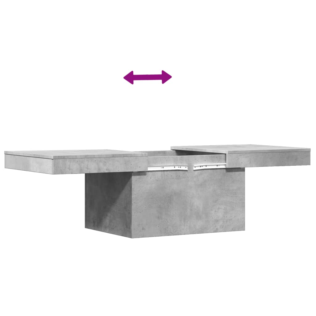 Salongbord Betonggrå 100X55X40 Cm Konstruert Tre