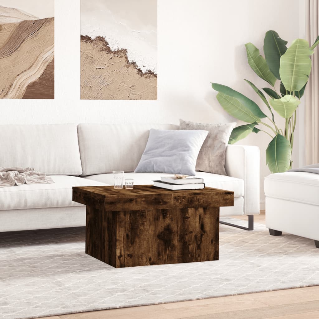 Salongbord Røkt Eik 100X55X40 Cm Konstruert Tre