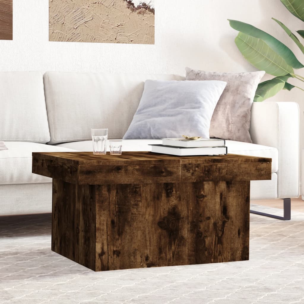 Salongbord Røkt Eik 100X55X40 Cm Konstruert Tre