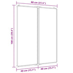 Magnetisk Tavle Sammenleggbar 80X100X1,7 Cm Aluminium