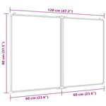 Magnetisk Tavle Sammenleggbar 120X80X1,7 Cm Aluminium
