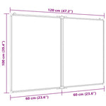 Magnetisk Tavle Sammenleggbar 120X100X1,7 Cm Aluminium