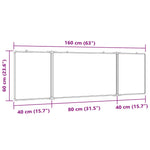 Magnetisk Tavle Sammenleggbar 160X60X1,7 Cm Aluminium
