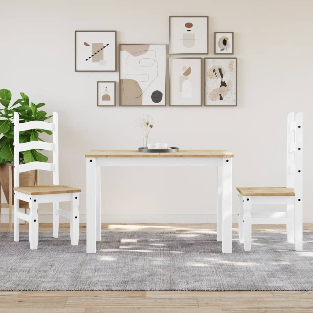 Spisebord Panama Hvit 117X60X75 Cm Heltre Furu