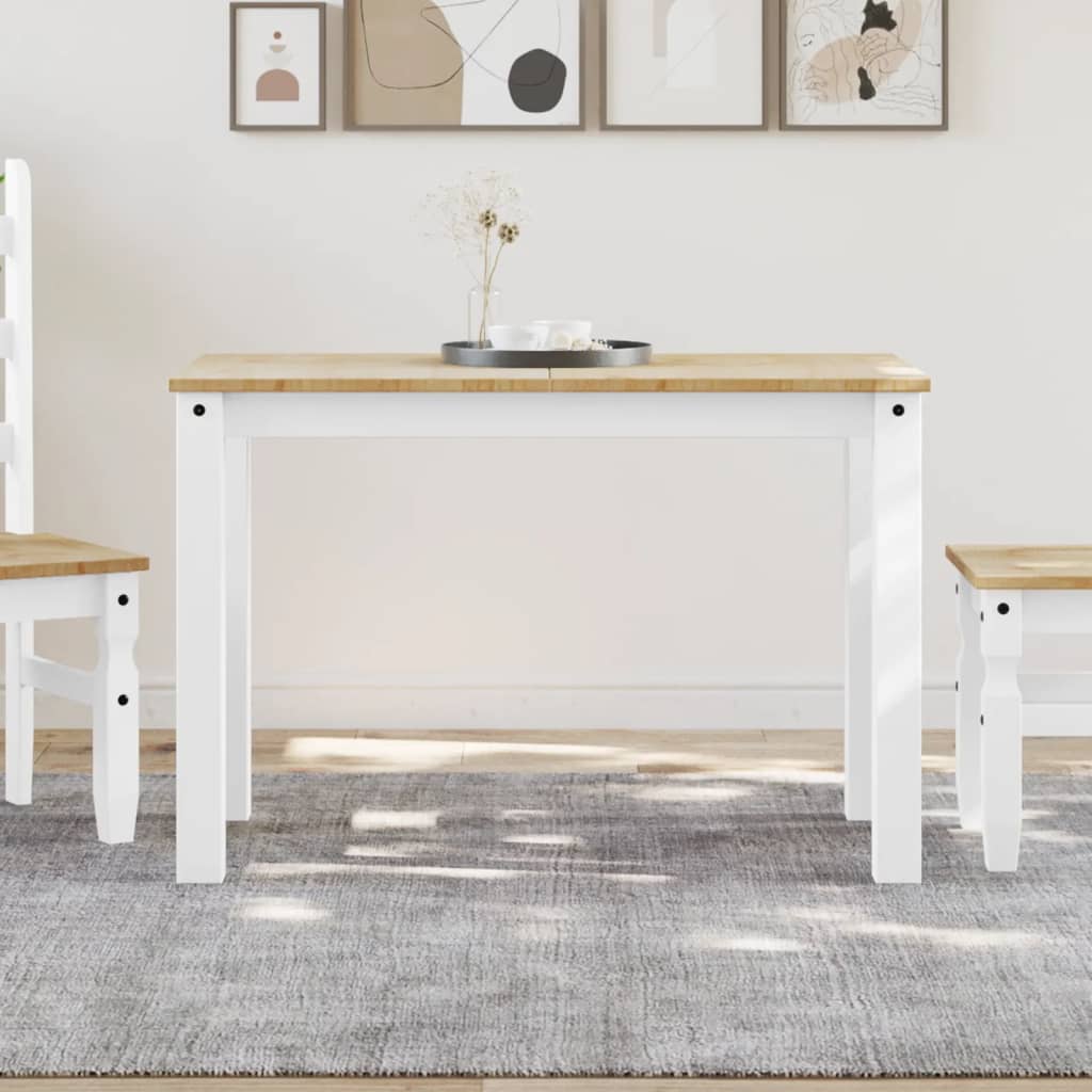 Spisebord Panama Hvit 117X60X75 Cm Heltre Furu