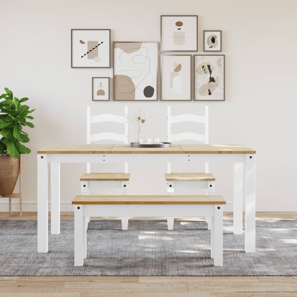 Spisebord Panama Hvit 160X80X75 Cm Heltre Furu