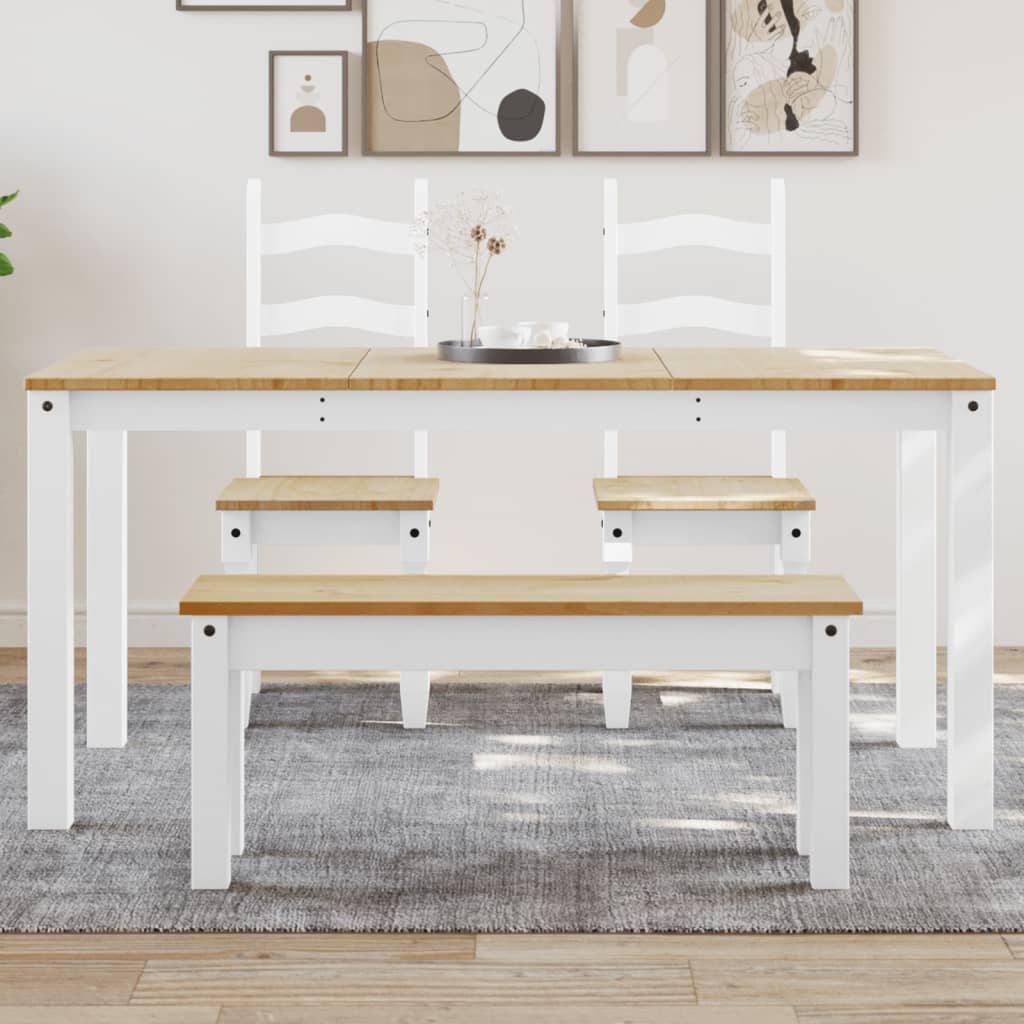 Spisebord Panama Hvit 160X80X75 Cm Heltre Furu