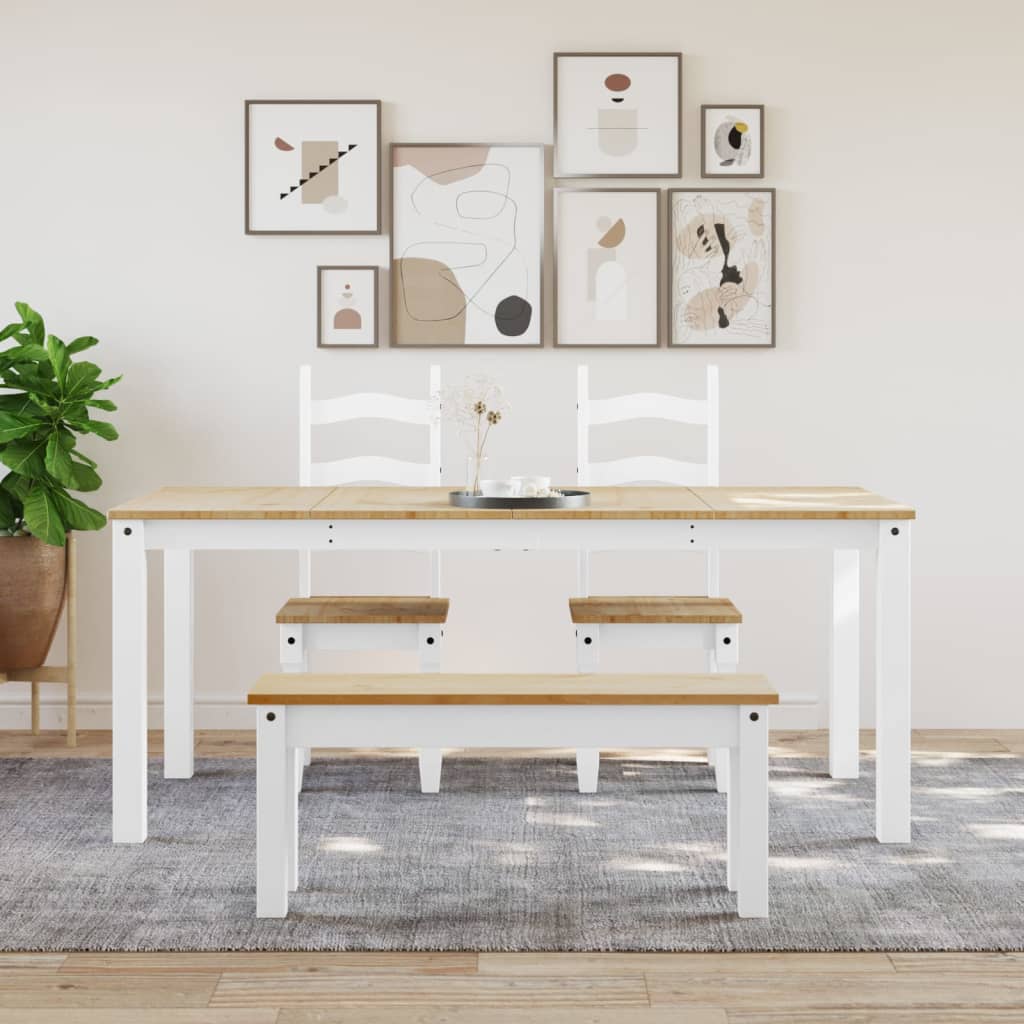 Spisebord Panama Hvit 180X90X75 Cm Heltre Furu