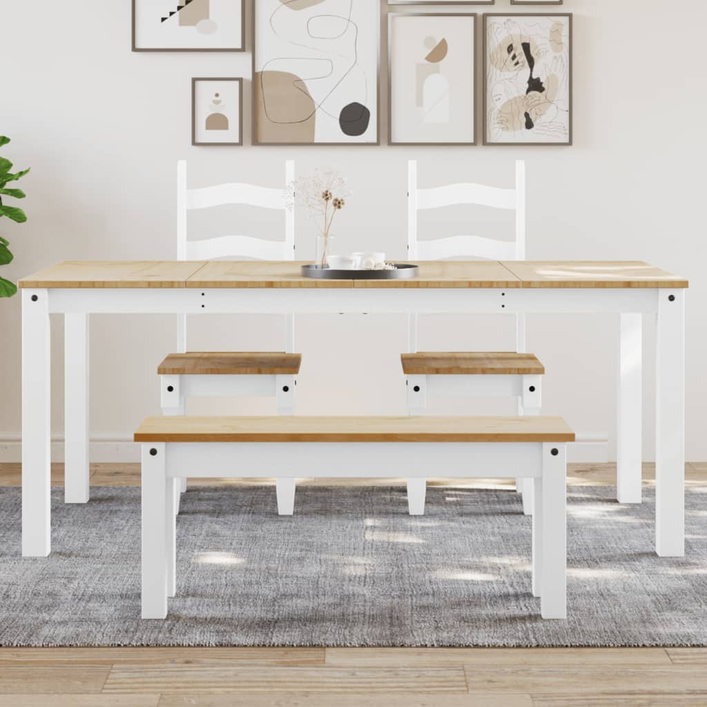 Spisebord Panama Hvit 180X90X75 Cm Heltre Furu
