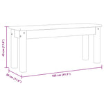 Spisebenk Panama Grå 105X30X45 Cm Heltre Furu