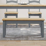Spisebenk Panama Grå 105X30X45 Cm Heltre Furu