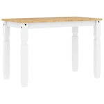 Spisebord Corona Hvit 112X60X75 Cm Heltre Furu