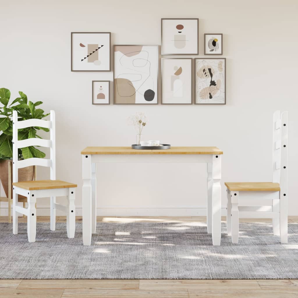 Spisebord Corona Hvit 112X60X75 Cm Heltre Furu