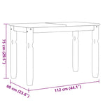 Spisebord Corona Hvit 112X60X75 Cm Heltre Furu