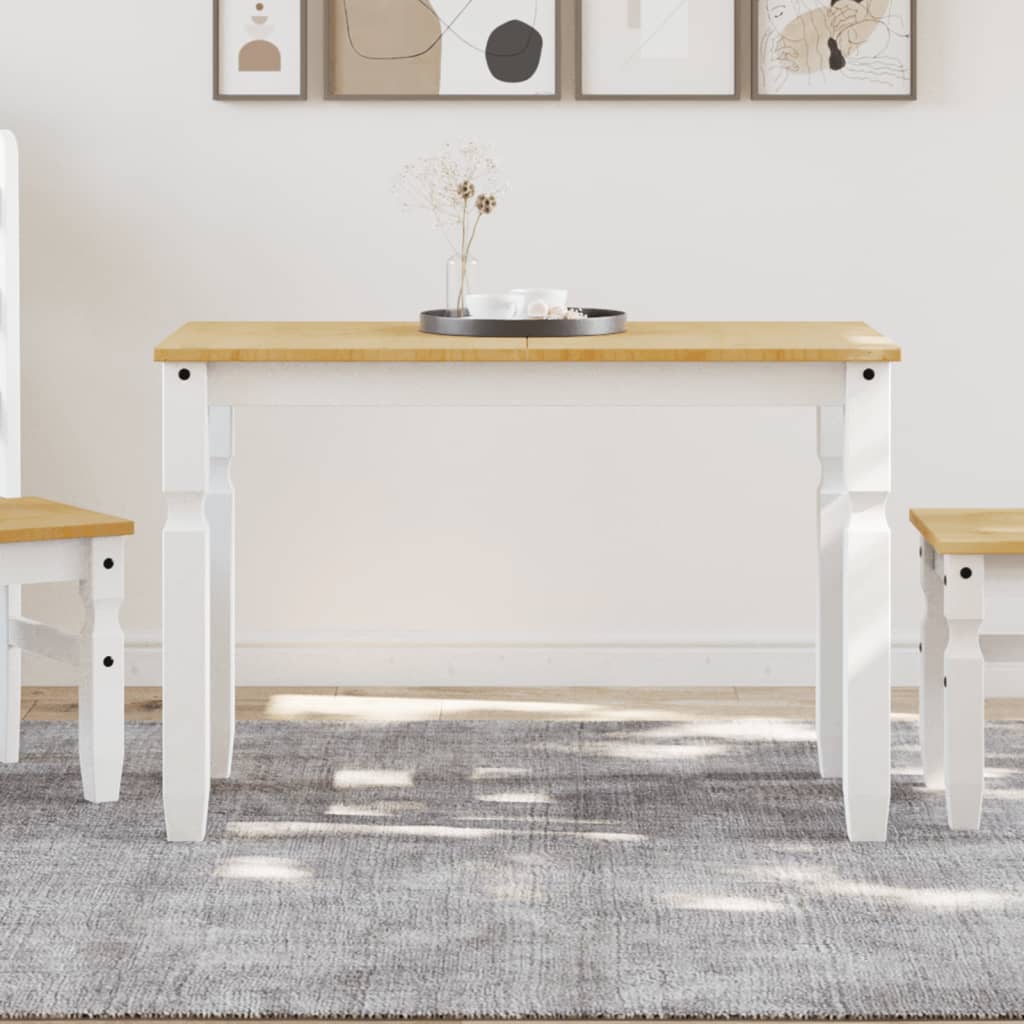 Spisebord Corona Hvit 112X60X75 Cm Heltre Furu