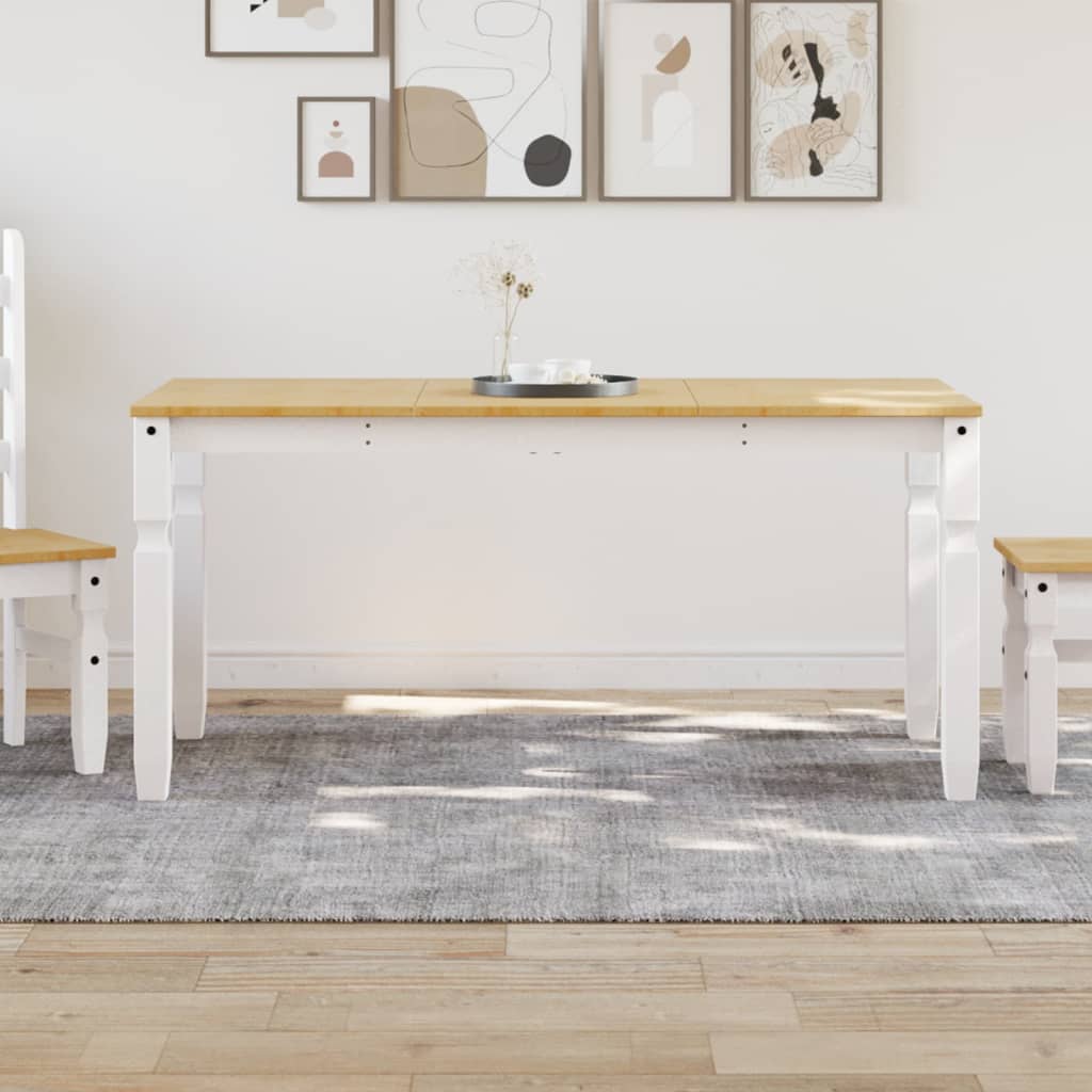 Spisebord Corona Hvit 160X80X75 Cm Heltre Furu