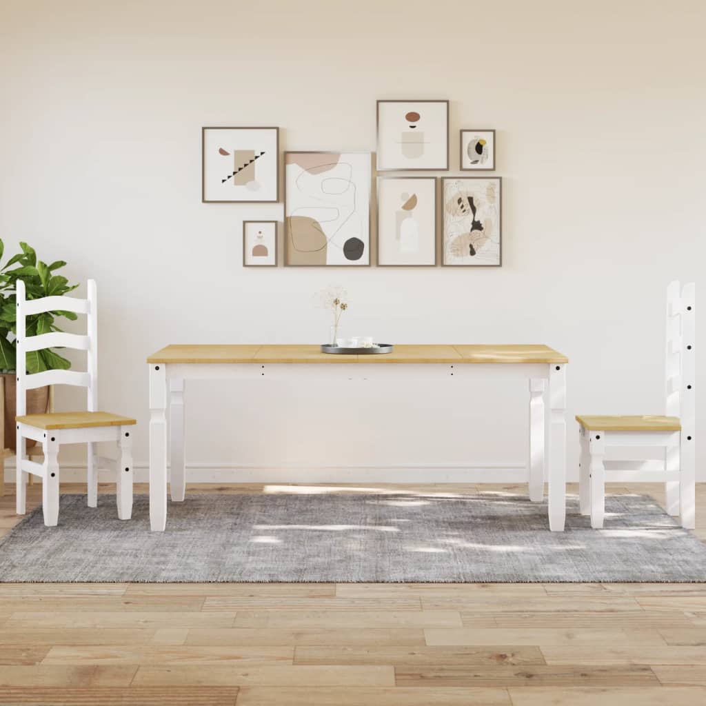 Spisebord Corona Hvit 180X90X75 Cm Heltre Furu