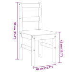 Spisestoler 2 Stk Panama Hvit 40X46X90 Cm Heltre Furu