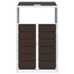 Søppeldunkskur For Enkelt Dunk Brun 72X81X115 Cm Stål
