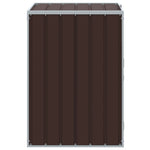 Søppeldunkskur For Enkelt Dunk Brun 72X81X115 Cm Stål