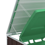 Søppeldunkskur For Enkelt Dunk Brun 72X81X115 Cm Stål
