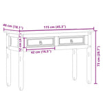Konsollbord Corona 115X46X73 Cm Heltre Furu