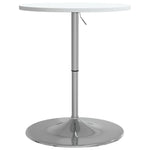 Barbord Hvit 60X60X90 Cm Konstruert Tre Og Forkrommet Stål