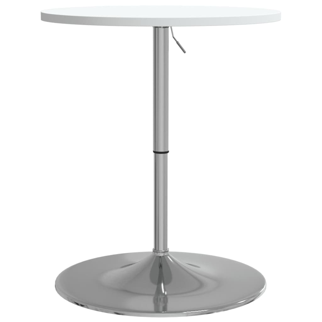 Barbord Hvit 60X60X90 Cm Konstruert Tre Og Forkrommet Stål