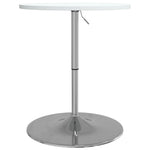 Barbord Hvit 60X60X90 Cm Konstruert Tre Og Forkrommet Stål