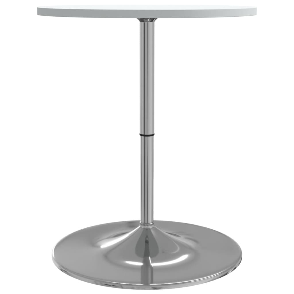 Barbord Hvit 60X60X90 Cm Konstruert Tre Og Forkrommet Stål