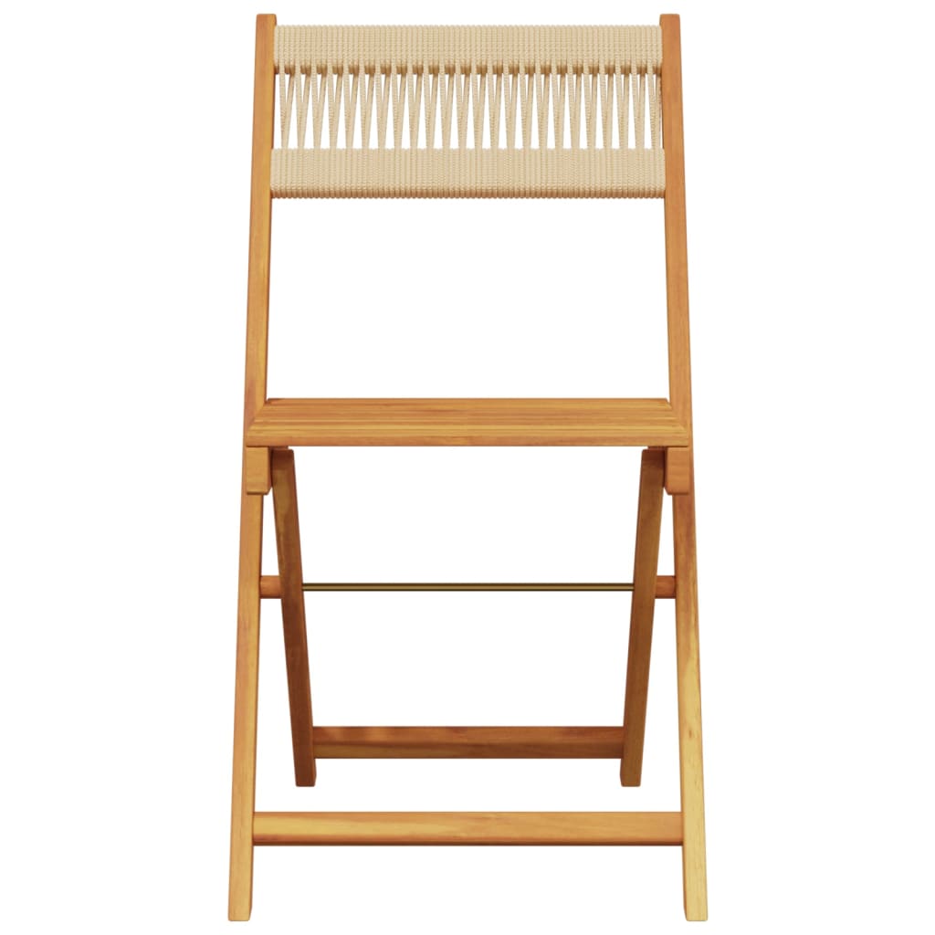 Sammenleggbare Hagestoler 4 Stk Beige Heltre Akasie