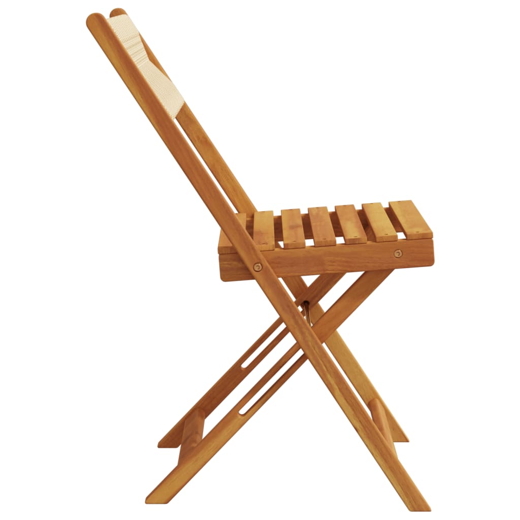 Sammenleggbare Hagestoler 4 Stk Beige Heltre Akasie