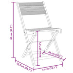 Sammenleggbare Hagestoler 4 Stk Beige Heltre Akasie