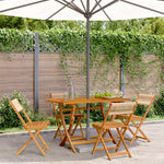 Sammenleggbare Hagestoler 4 Stk Beige Heltre Akasie